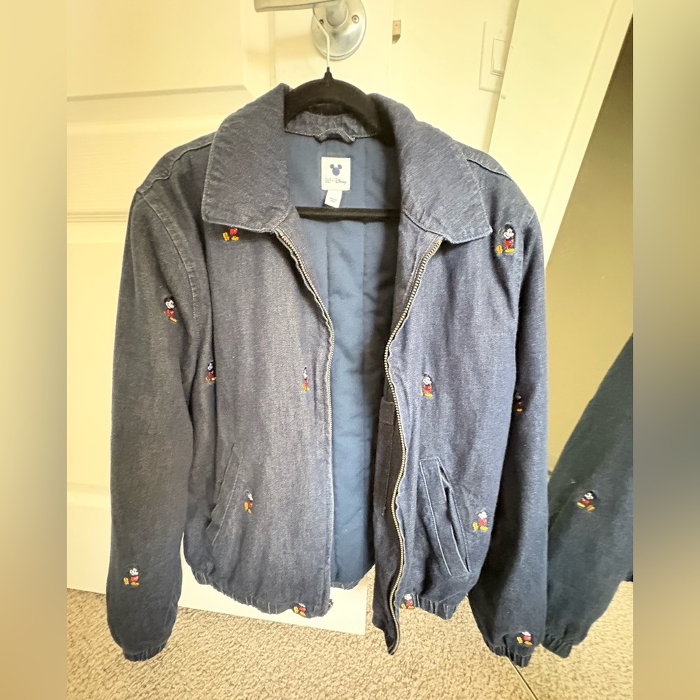 Gap X Disney Denim Mickey Embroidered Jacket